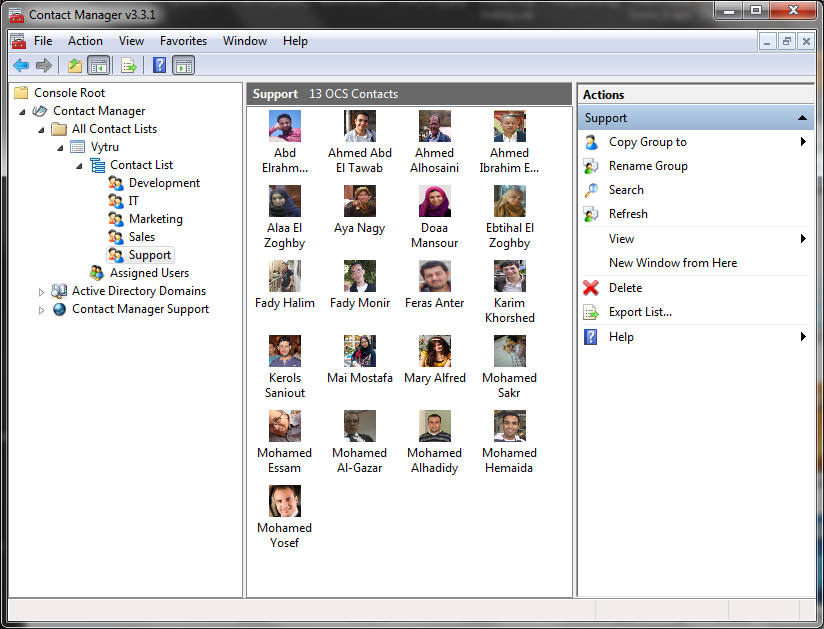 contacts manager for microsoft